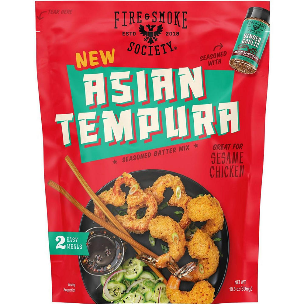Fire & Smoke Society Asian Tempura Seasoned Batter Mix, 10.8 oz