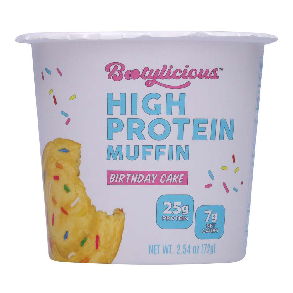 Bootylicious 25g High Protein Muffin Cup - Birthday Cake, 2.54 oz