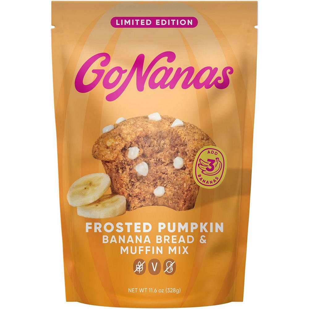 Go Nanas Limited Edition Frosted Pumpkin Banana Bread & Muffin Mix, 11.6 oz