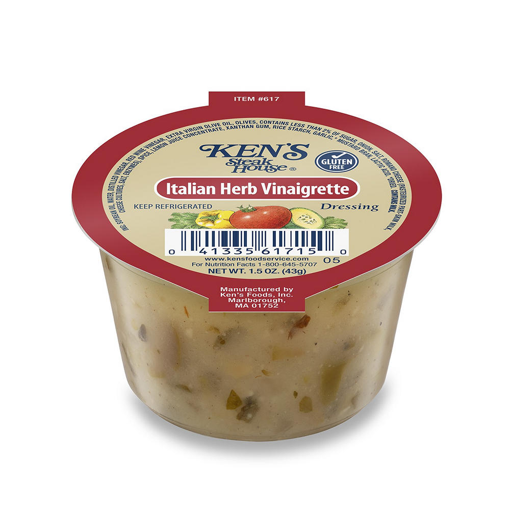Ken's Steak House Italian Herb Vinaigrette Salad Dressing Cup, 1.5 oz