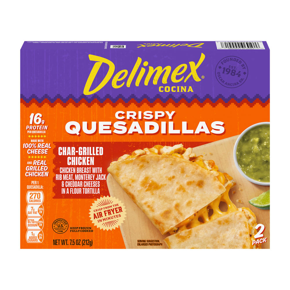 Delimex Char-Grilled Chicken Crispy Quesadillas, 2 ct