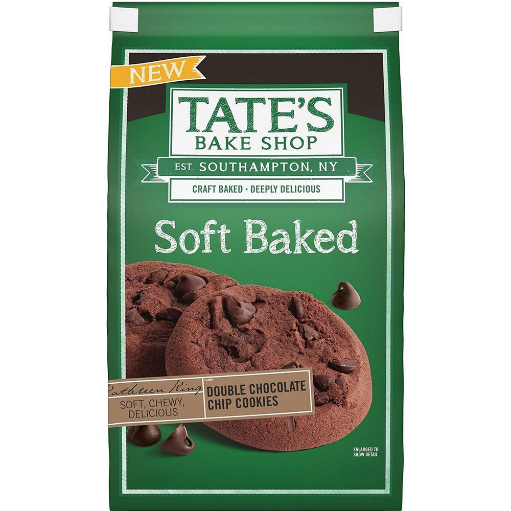 Tate's Bake Shop Soft Baked Double Chocolate Chip Cookies, 8 oz