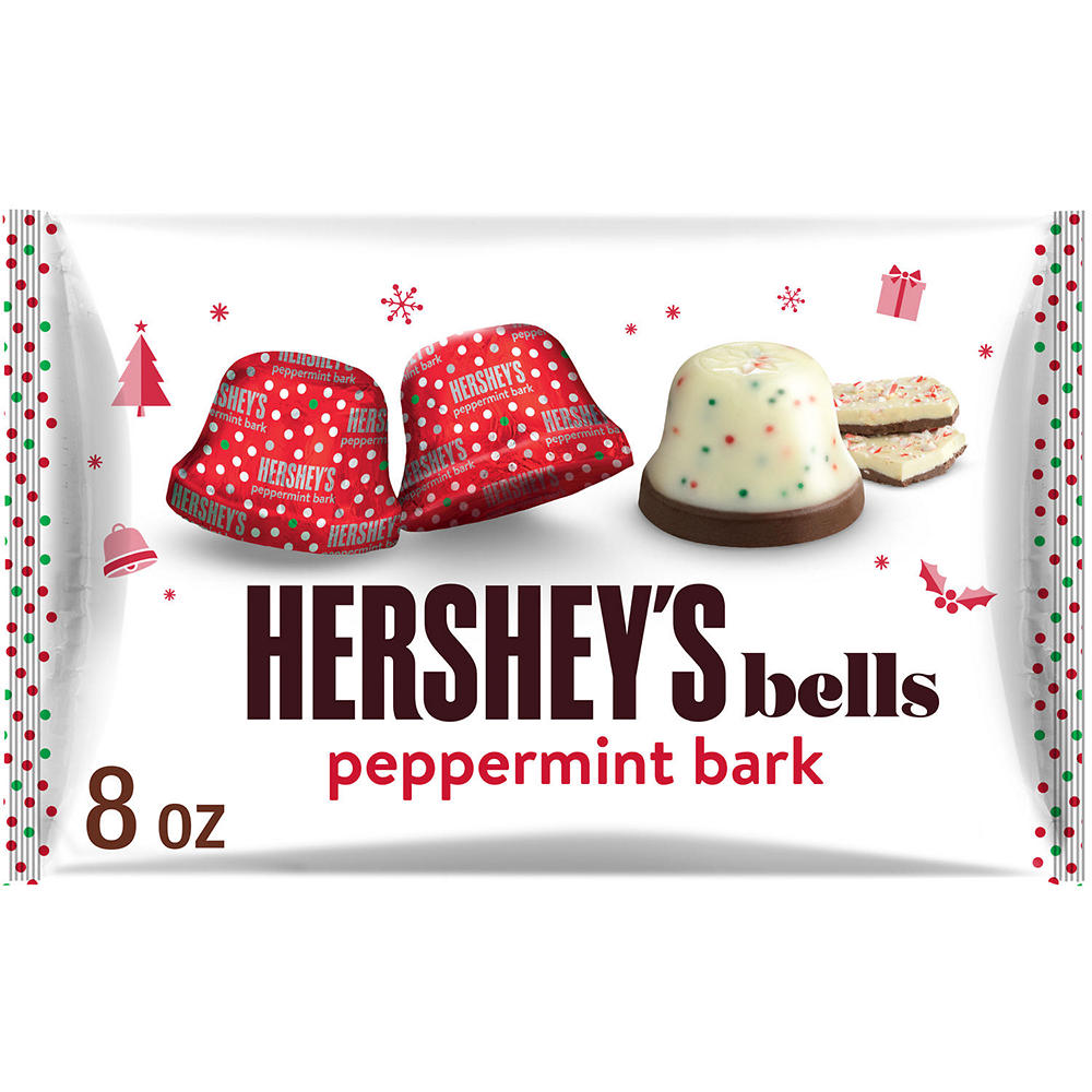 Hershey's Peppermint Bark Bells, 8 oz