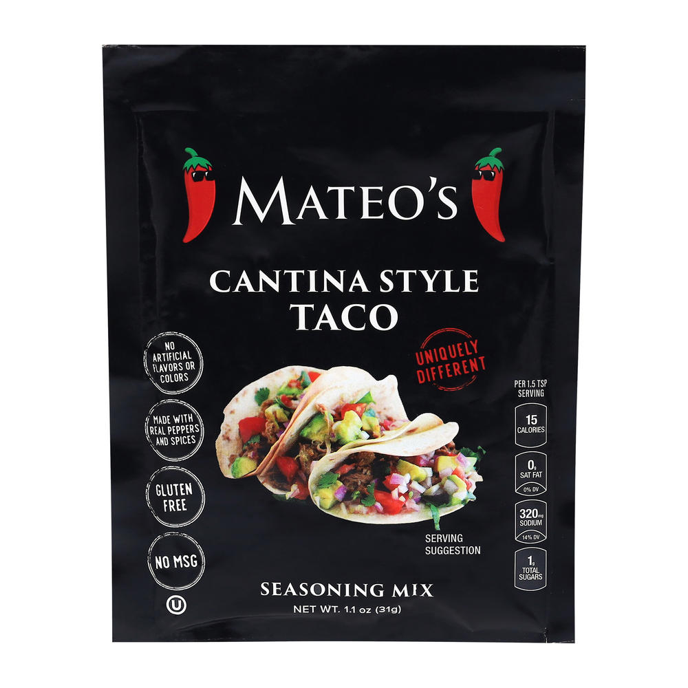 Mateo's Cantina Style Taco Seasoning Mix, 1.1 oz