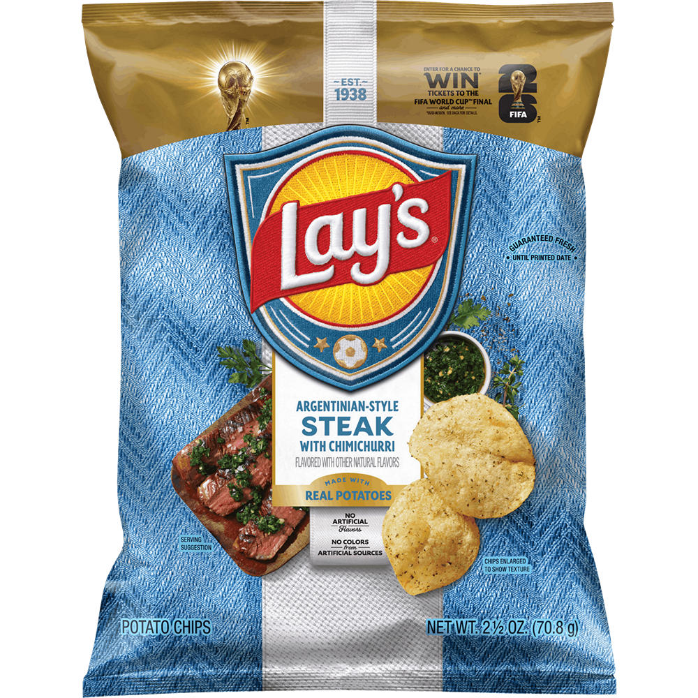 Lay's Argentinian Style Steak with Chimichurri Potato Chips, 2.5 oz
