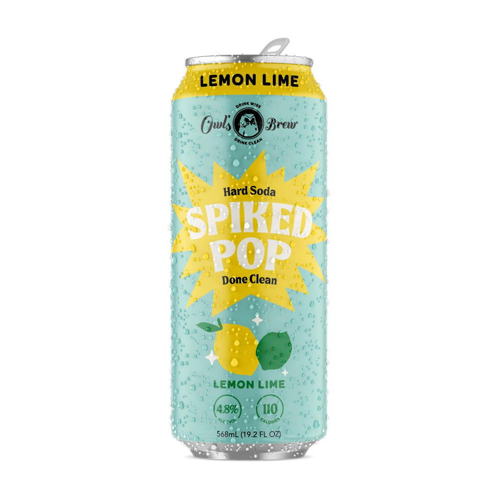 Owl's Brew Spiked Pop - Lemon Lime, 19.2 oz