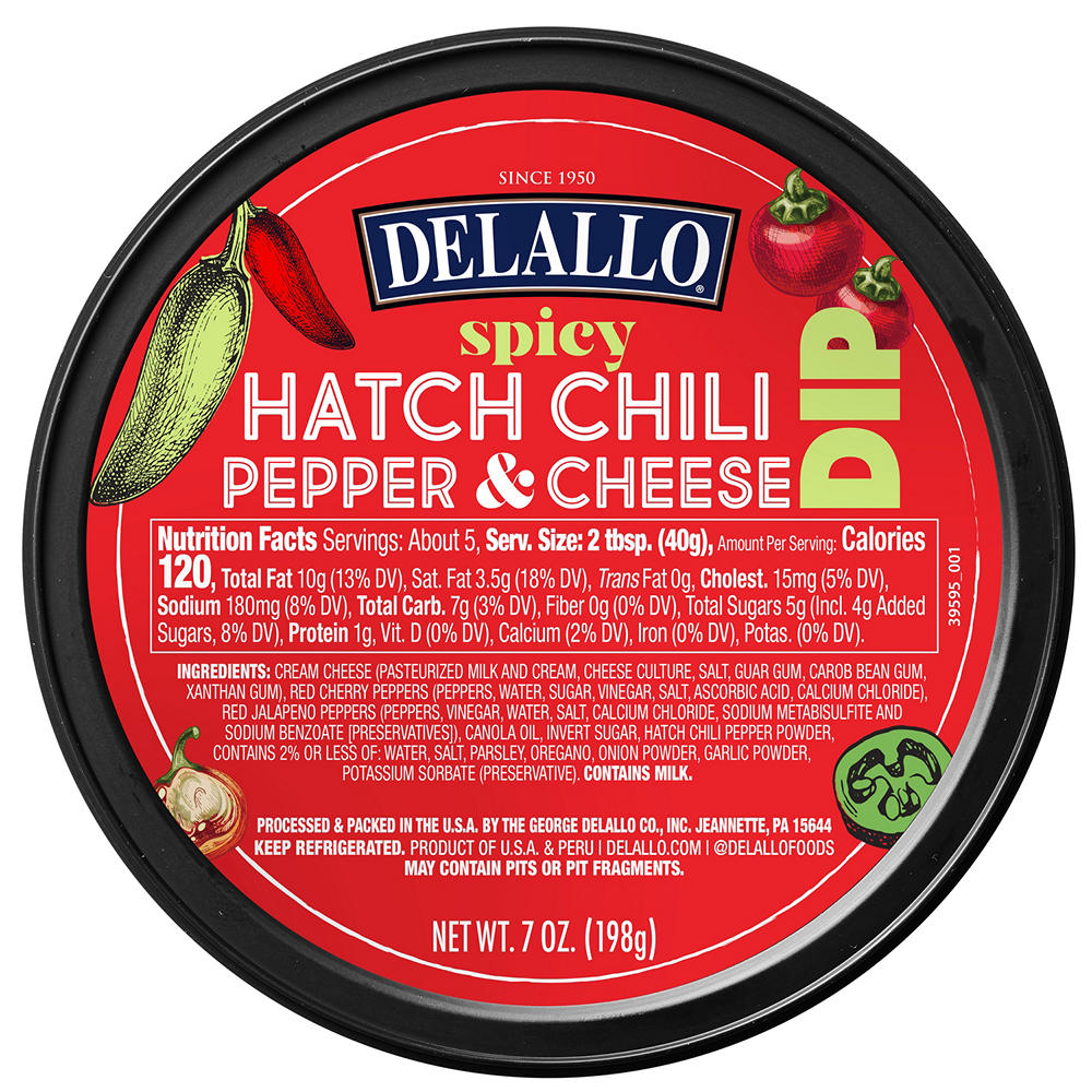 DeLallo Spicy Hatch Chili Pepper & Cheese Dip, 7 oz