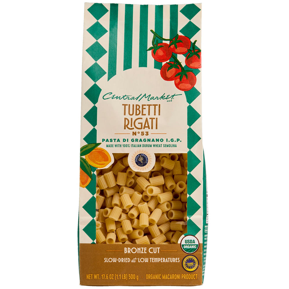 Central Market Organic Tubetti Rigati, 17.6 oz