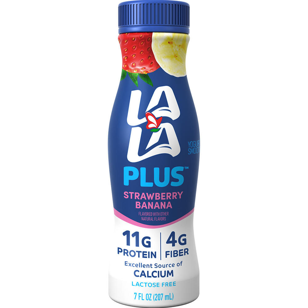 Lala Plus Yogurt Smoothie - Strawberry Banana, 7 oz