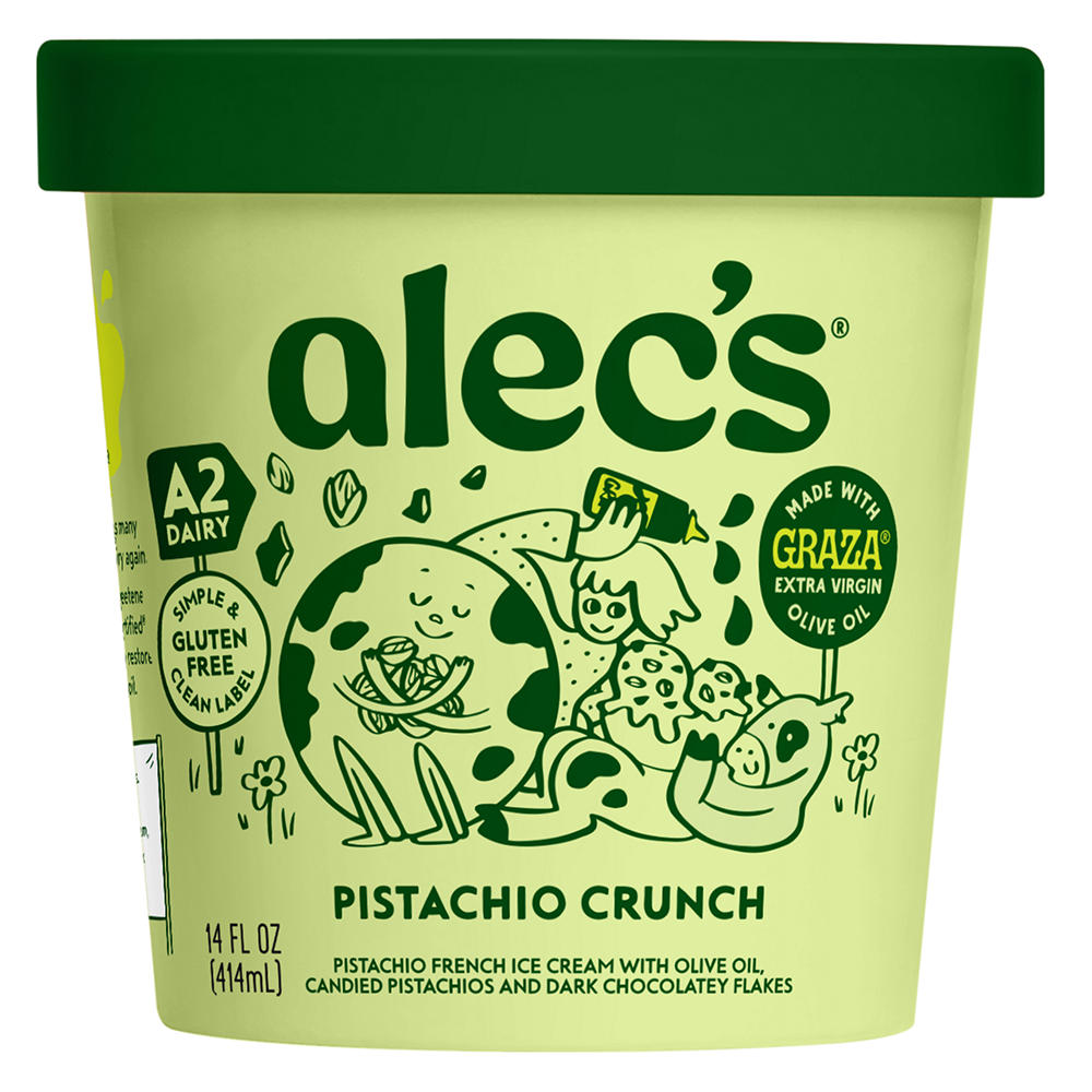 Alec's Pistachio Crunch Ice Cream, 14 oz