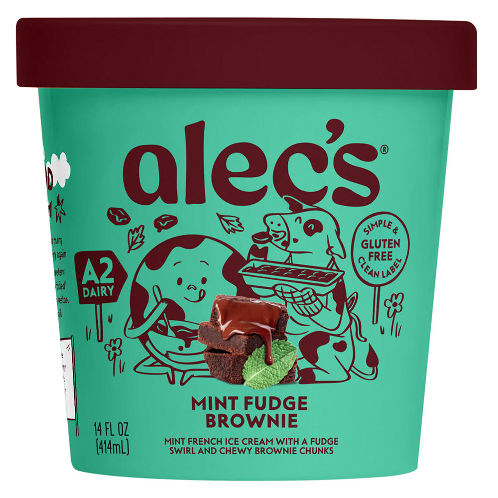 Alec's Mint Fudge Brownie Ice Cream, 14 oz