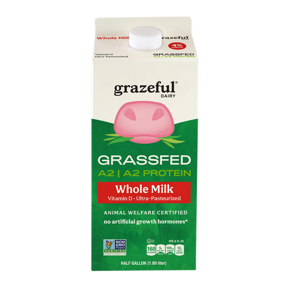 Grazeful Dairy Whole Milk, 64 oz