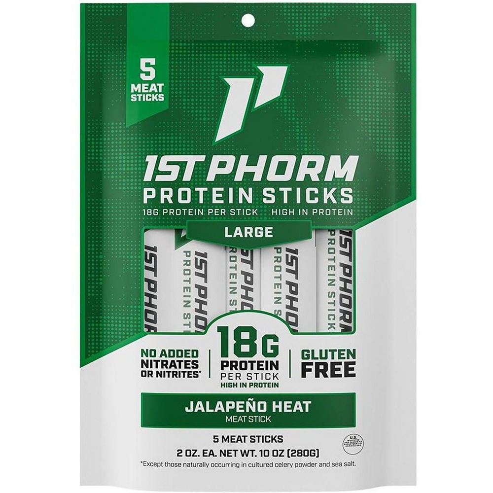 1st Phorm Protein Meat Sticks - Jalapeno Heat, 5 ct