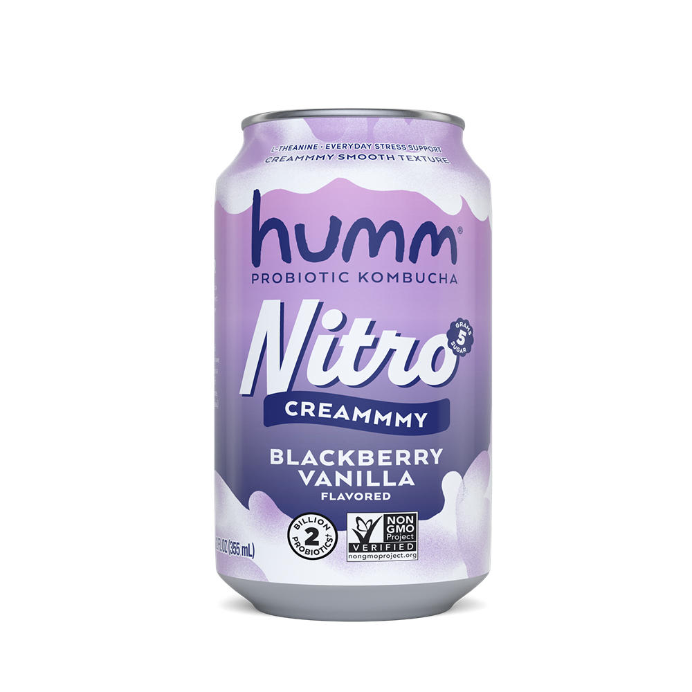 Humm Kombucha Nitro Creammmy Blackberry Vanilla, 12 oz