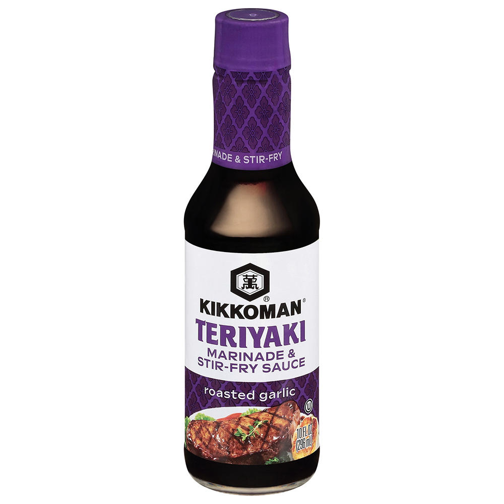 Kikkoman Roasted Garlic Teriyaki Marinade & Sauce, 10 oz