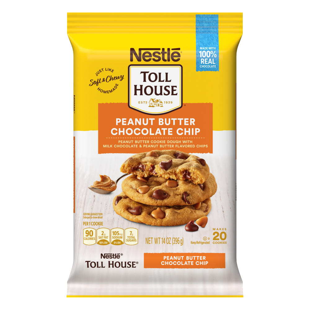 Nestle Toll House Cookie Dough - Peanut Butter Chocolate Chip, 14 oz