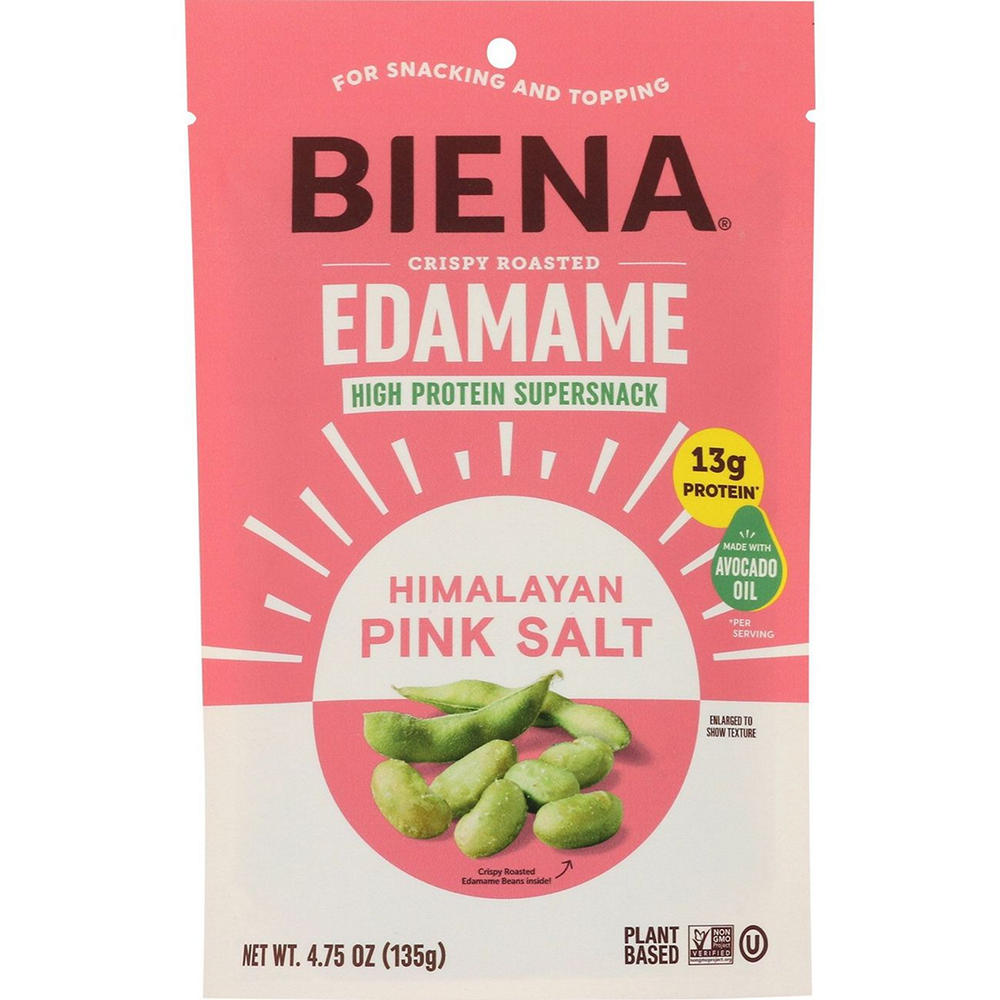 Biena Himalayan Pink Salt Crispy Roasted Edamame, 4.75 oz
