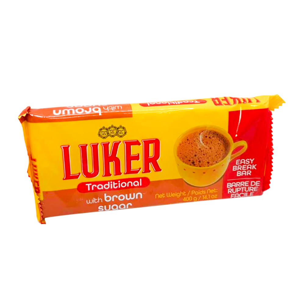 Luker Traditional Hot Chocolate Bar with Brown Sugar, 14.1 oz