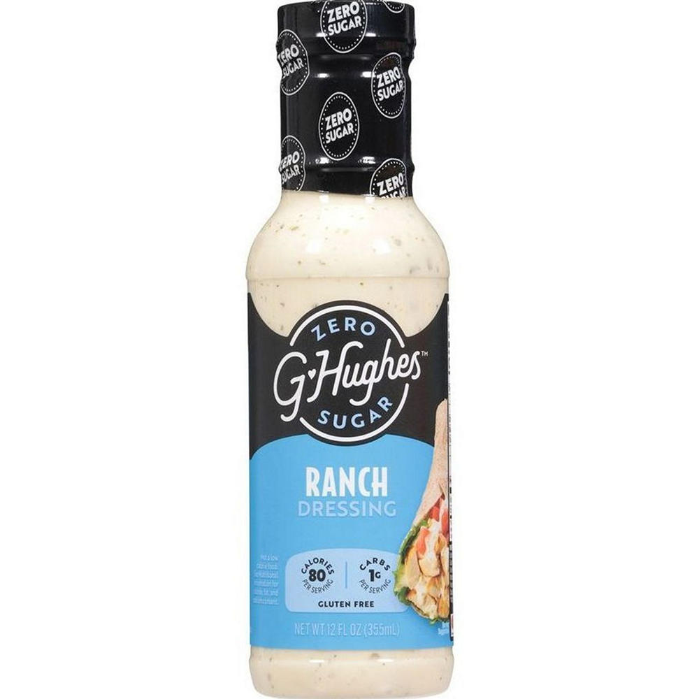 G Hughes Smokehouse Zero Sugar Ranch Dressing, 12 oz