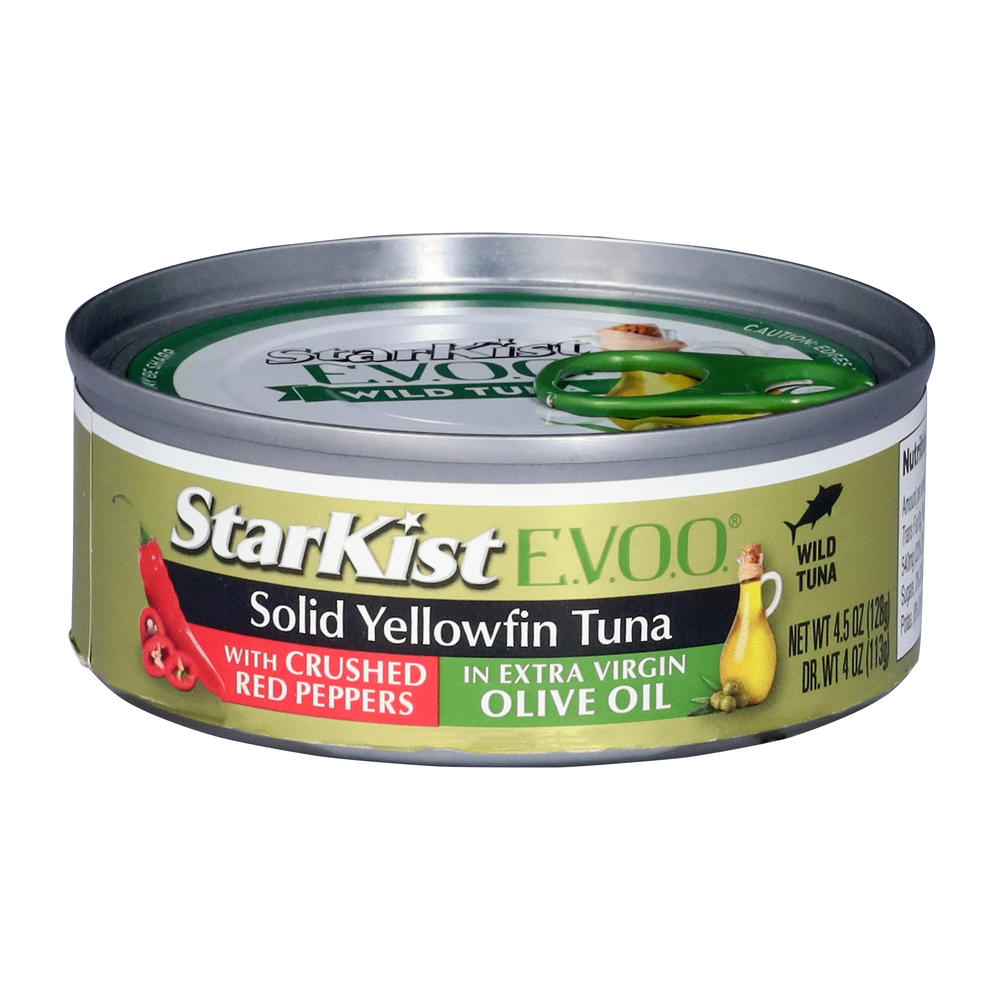 StarKist Solid Yellowfin Tuna with Crushed Red Pepper in Extra Virgin Olive Oil, 4.5 oz