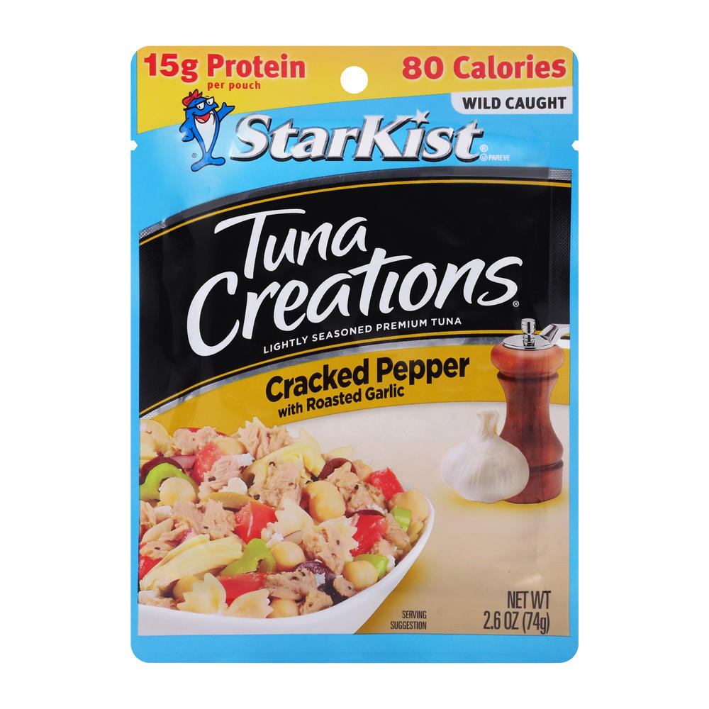 StarKist Tuna Creations Cracked Pepper with Roasted Garlic Pouch, 2.6 oz