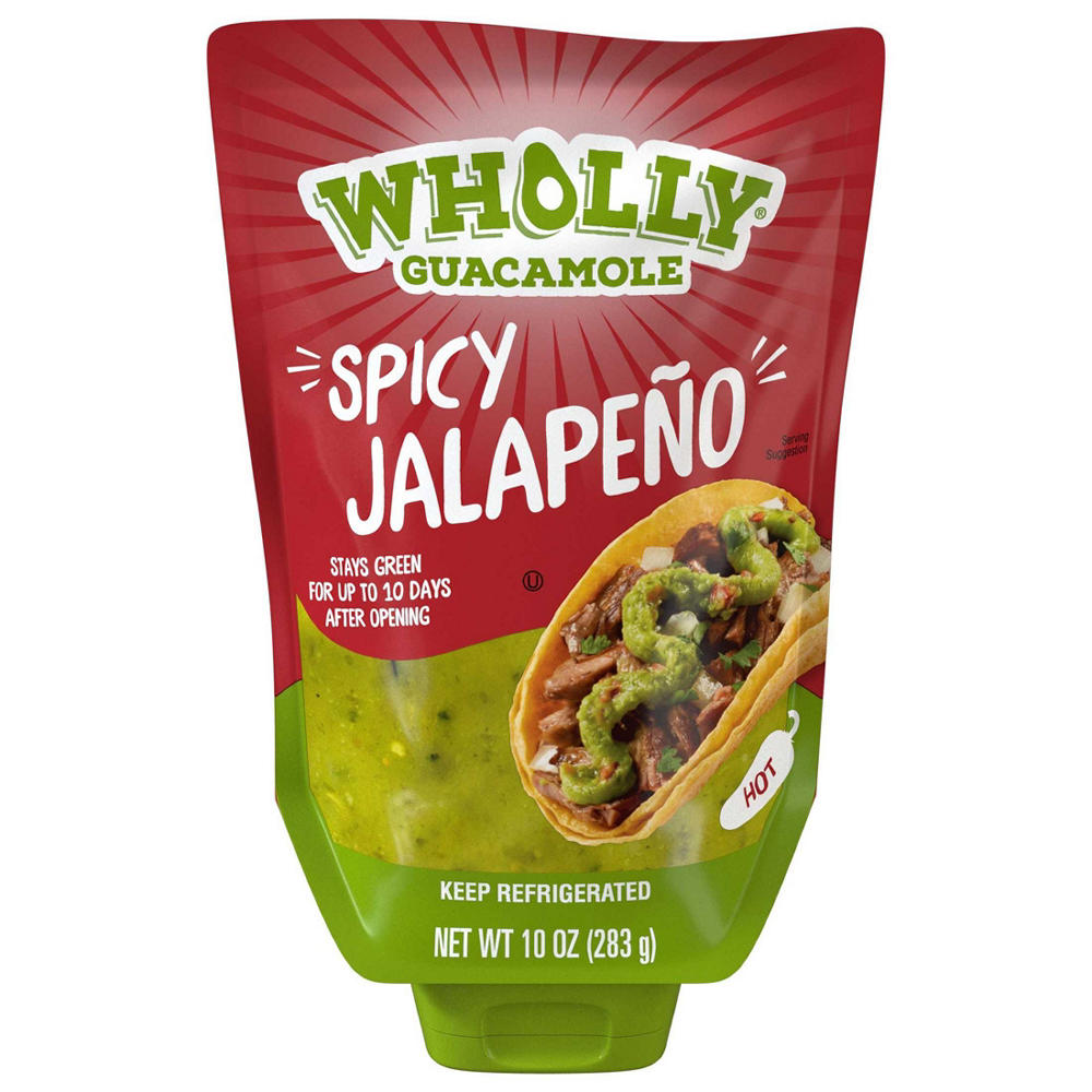 Wholly Guacamole Squeeze Bottle - Spicy Jalapeno, 10 oz