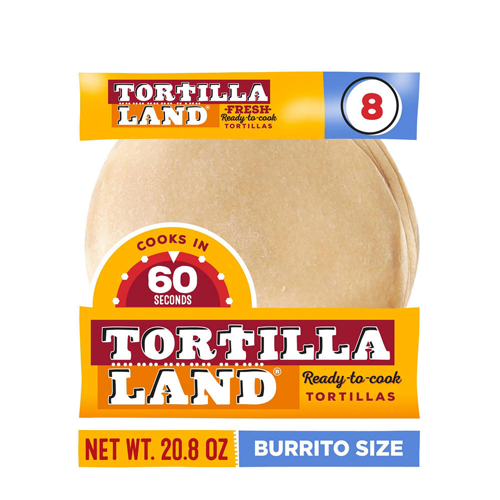 TortillaLand Burrito Size Flour Tortillas, 8 ct