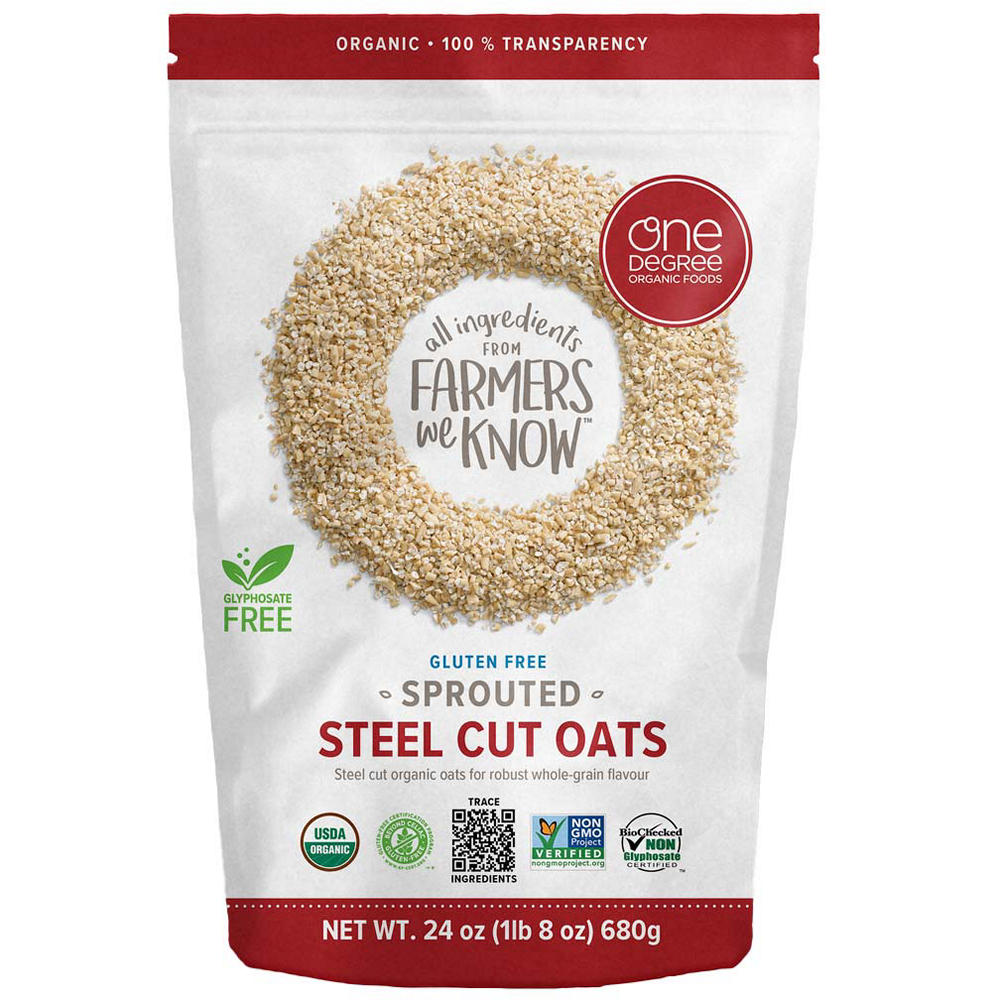 One Degree Organic Foods Sprouted Steel Cut Oats, 24 oz