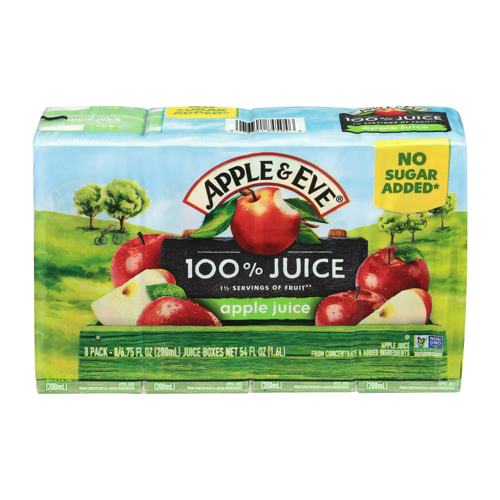 Apple & Eve 100% Apple Juice 8 pk Juice Boxes, 6.75 oz