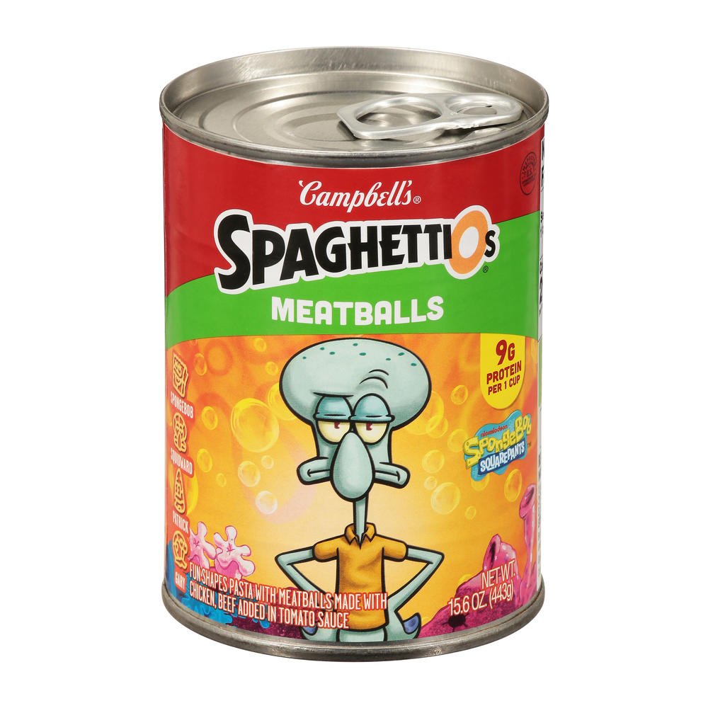 Campbell's SpaghettiOs SpongeBob Canned Pasta with Meatballs, 15.6 oz
