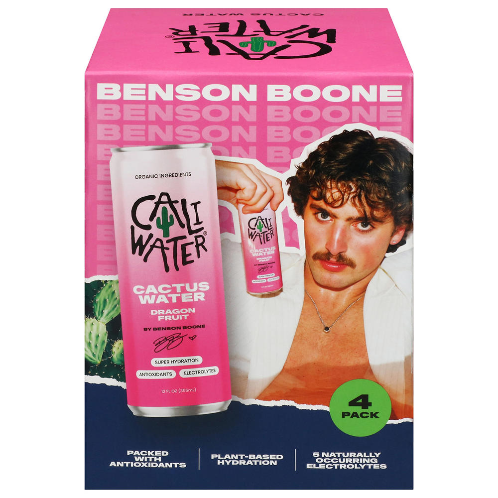 Caliwater Cactus Water 4 pk Cans - Dragonfruit, 12 oz