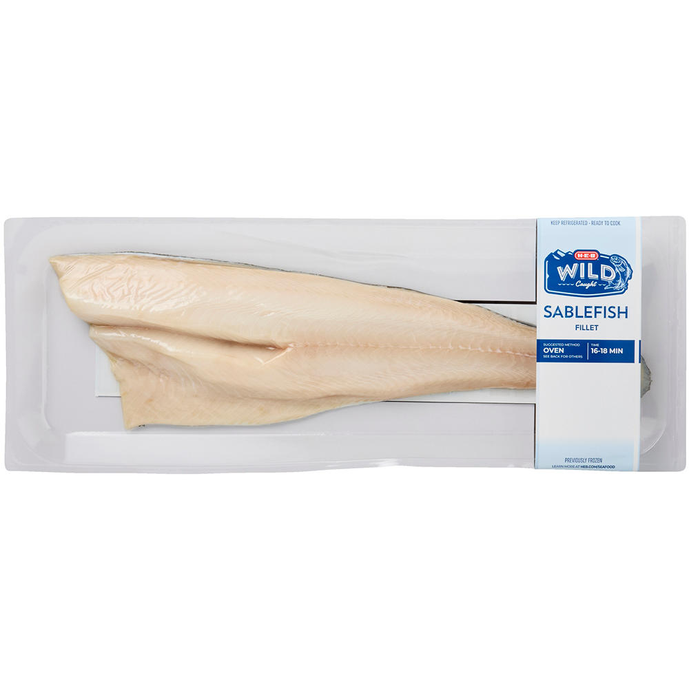 H-E-B Wild Caught Sablefish Fillet, Avg. 1.0 lb