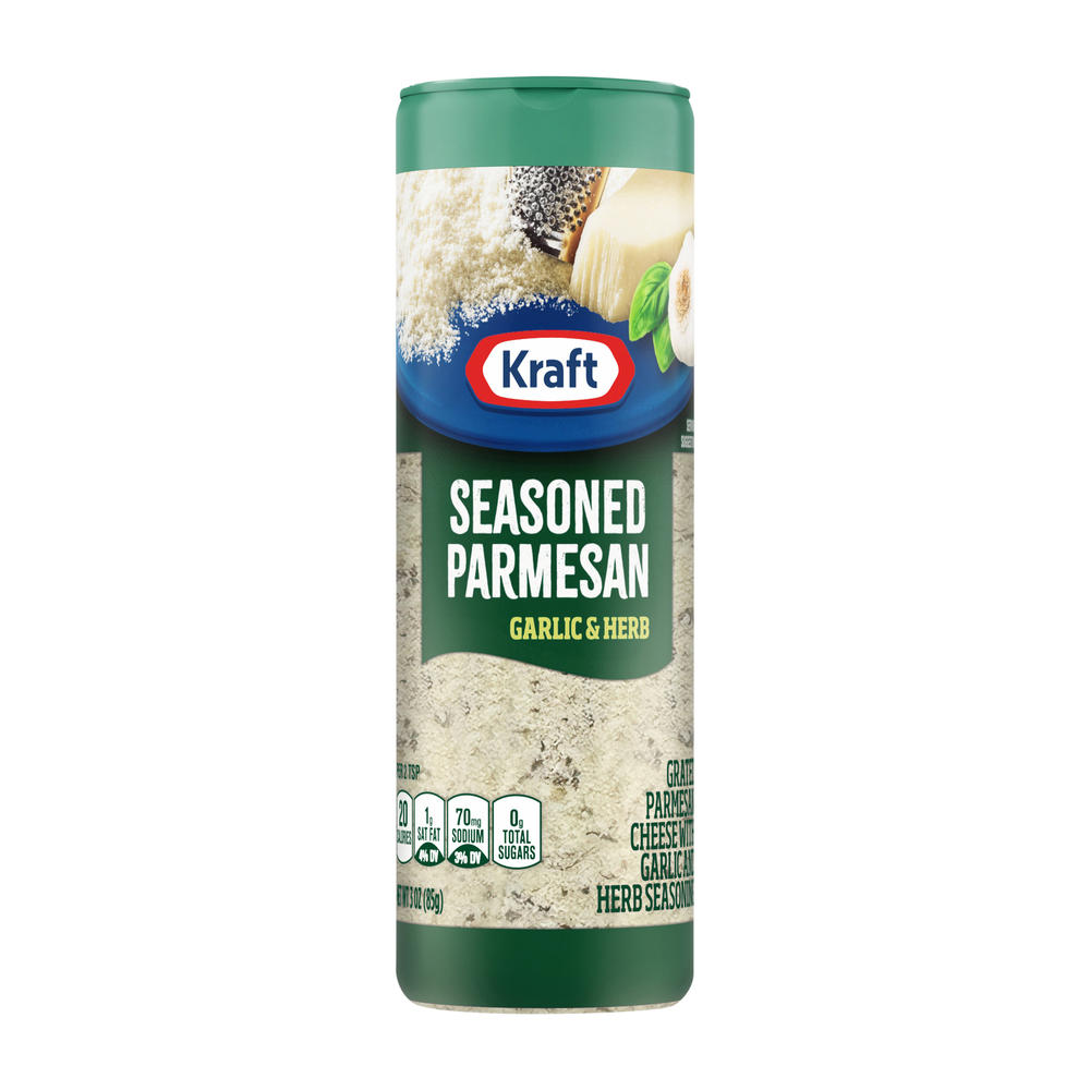 Kraft Garlic & Herb Grated Parmesan, 3 oz