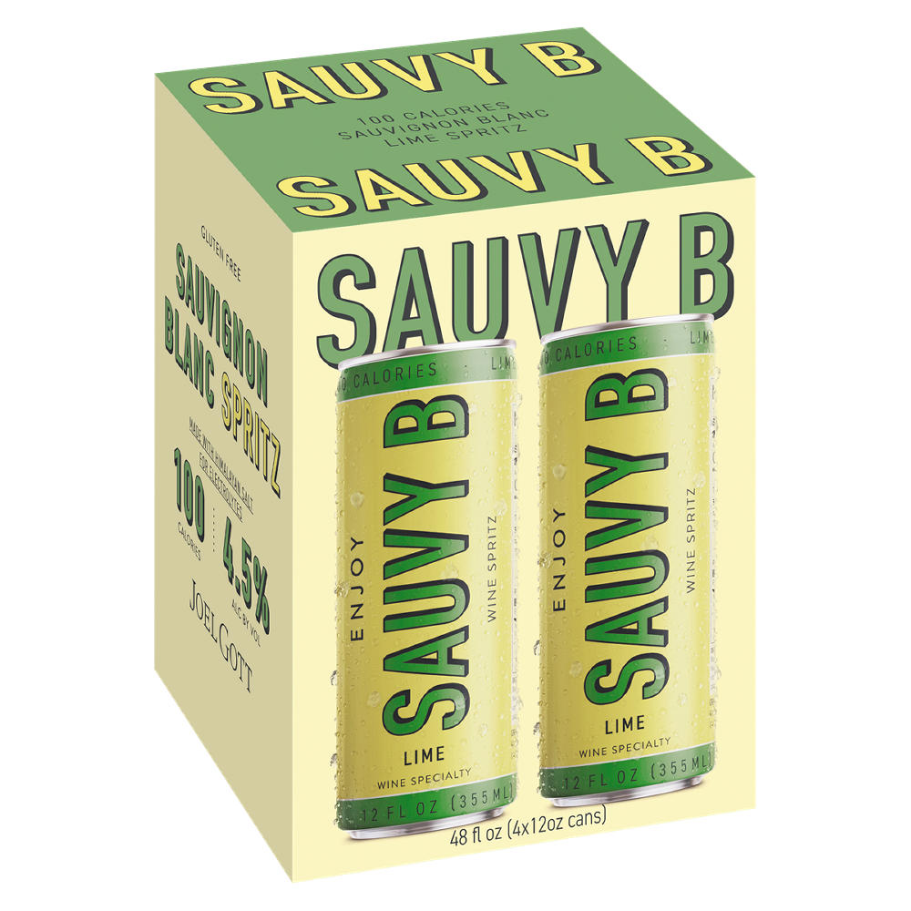 Sauvy B Lime Wine Spritz 4 pk Cans, 12 oz