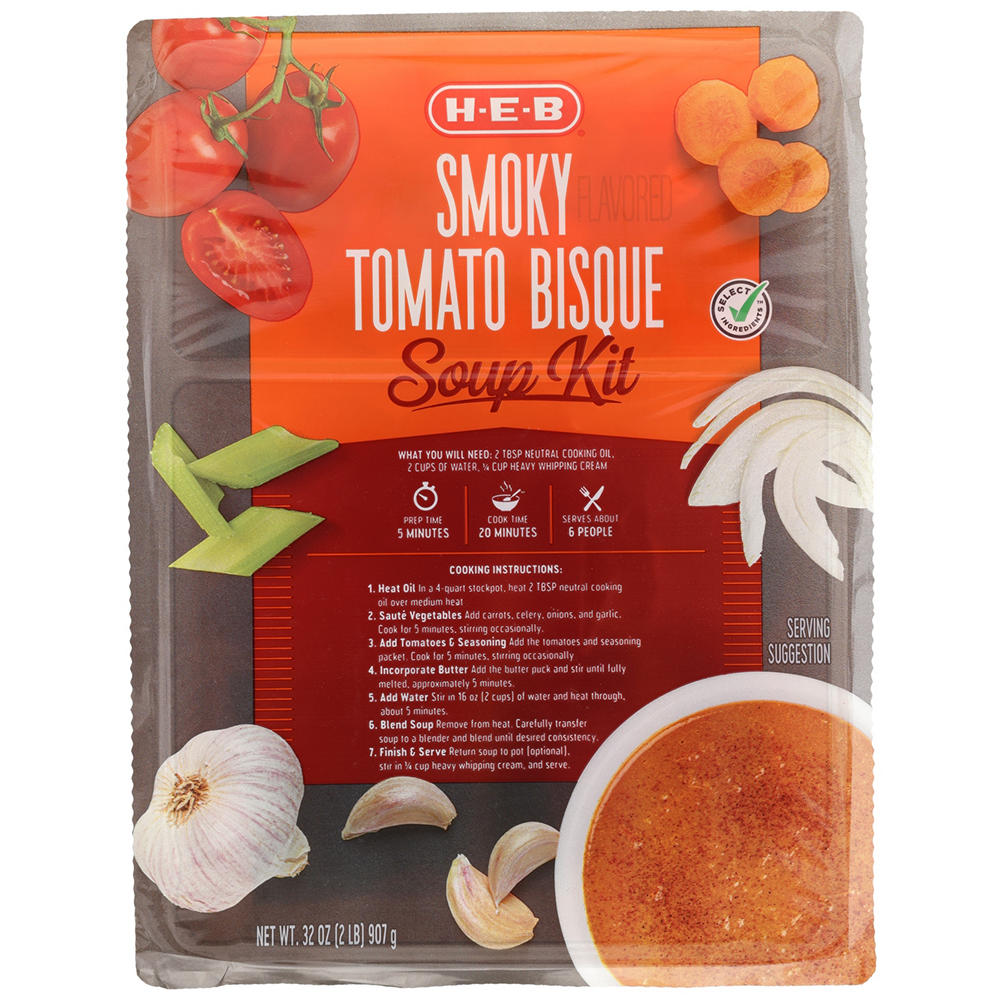H-E-B Smoky Tomato Bisque Soup Kit, 32 oz