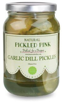 Pickled Pink Foods Pickles Dill Garlic, 16 Fl Oz