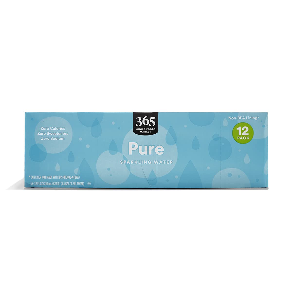 Whole Foods 365 Everyday Value, Sparkling Water Pure, 12 Count