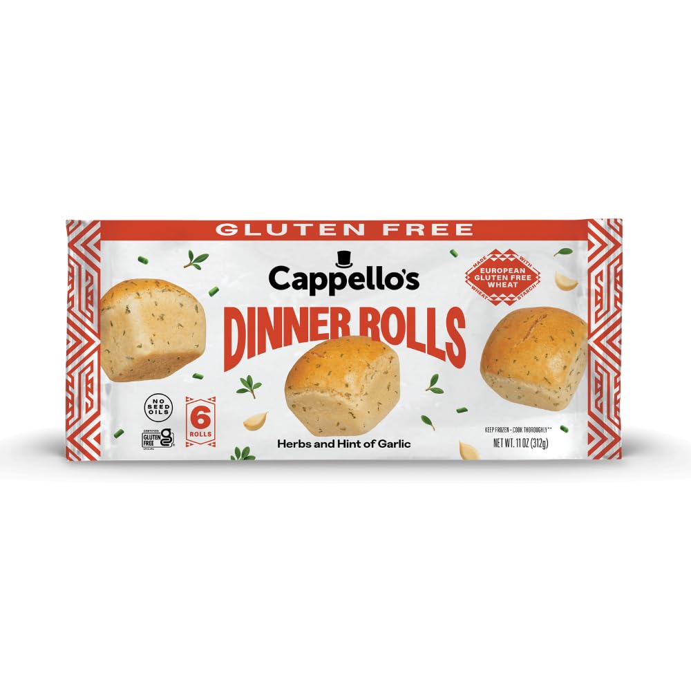 Cappello's Dinner Rolls, Gluten Free, Frozen Bread 11 oz