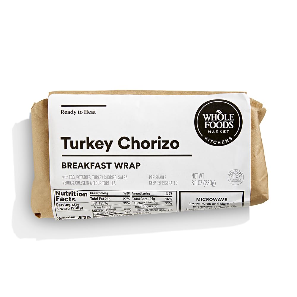 Whole Foods Market Kitchens Turkey Chorizo Breakfast Wrap, 8.1 OZ