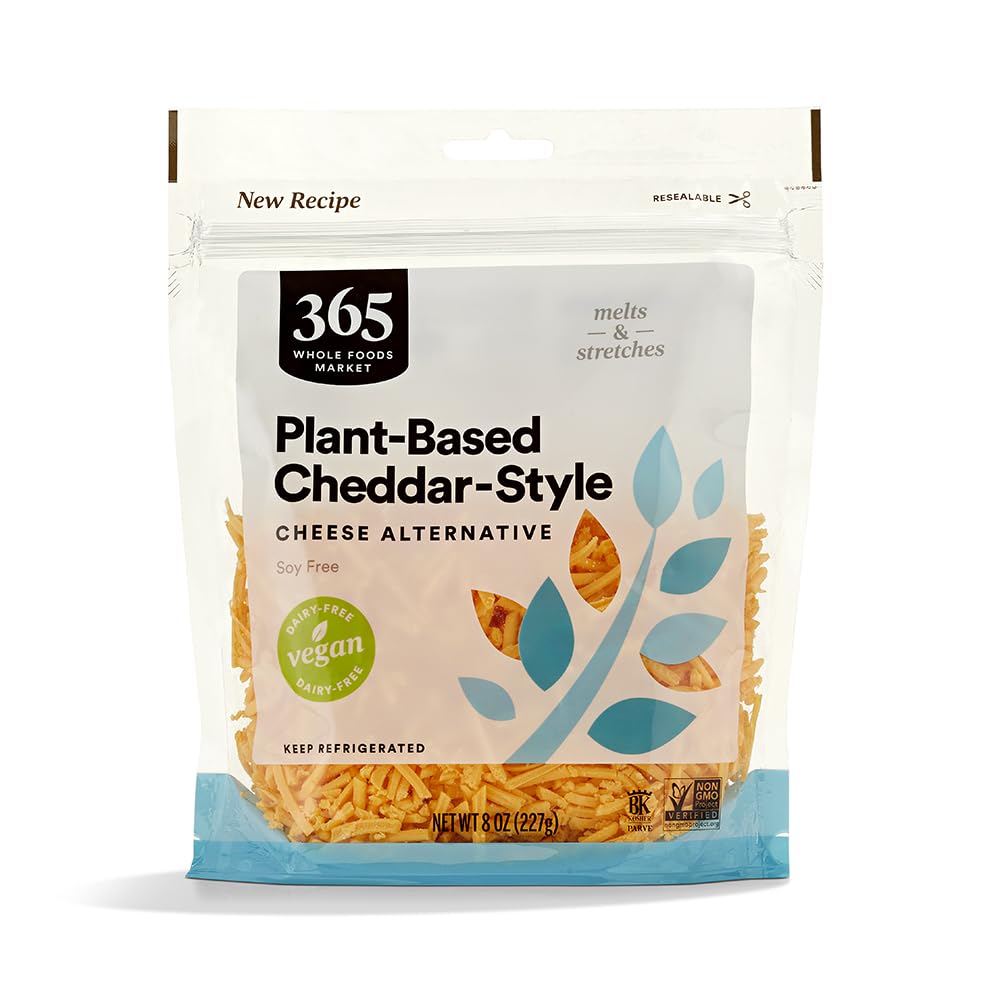 365 by Whole Foods Market Non Dairy Cheddar Cheese Shreds, 8 OZ