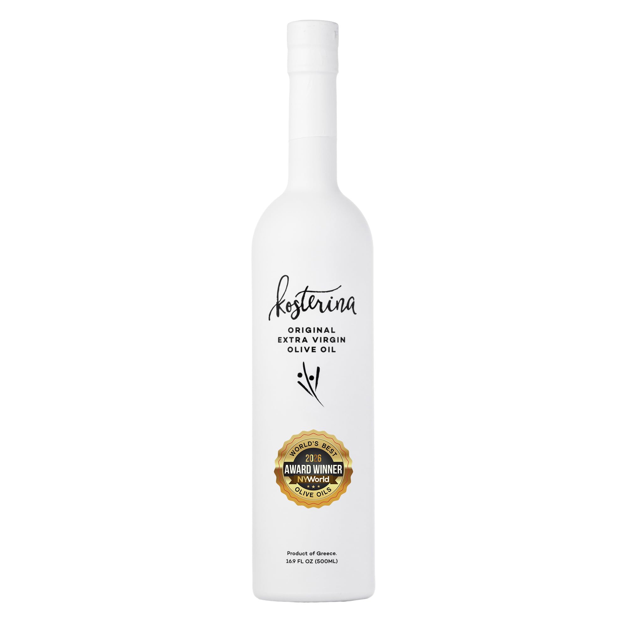 Kosterina Original Extra Virgin Olive Oil, Cold-Pressed EVOO (16.9oz) | Award Winning, Polyphenol Rich Greek Olive Oil, Made from 100% Pure Early Harvest Koroneiki Olives, Natural Superfood