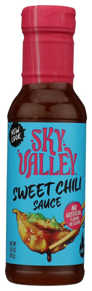 Sky Valley Sweet Chili Sauce, 14.5 OZ | Sweet and tangy chili sauce ideal for dipping spring rolls chicken seafood stir fry glazing grilling and everyday recipes.