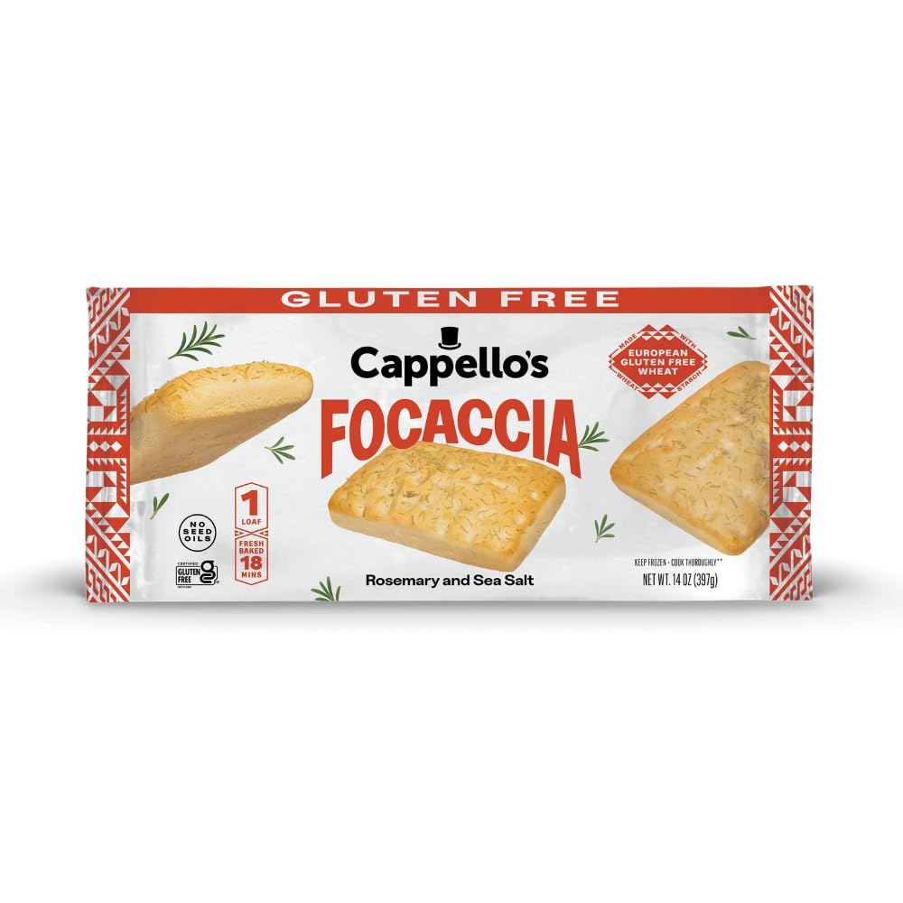 Cappello's Focaccia, Gluten Free, Frozen Bread 14 oz
