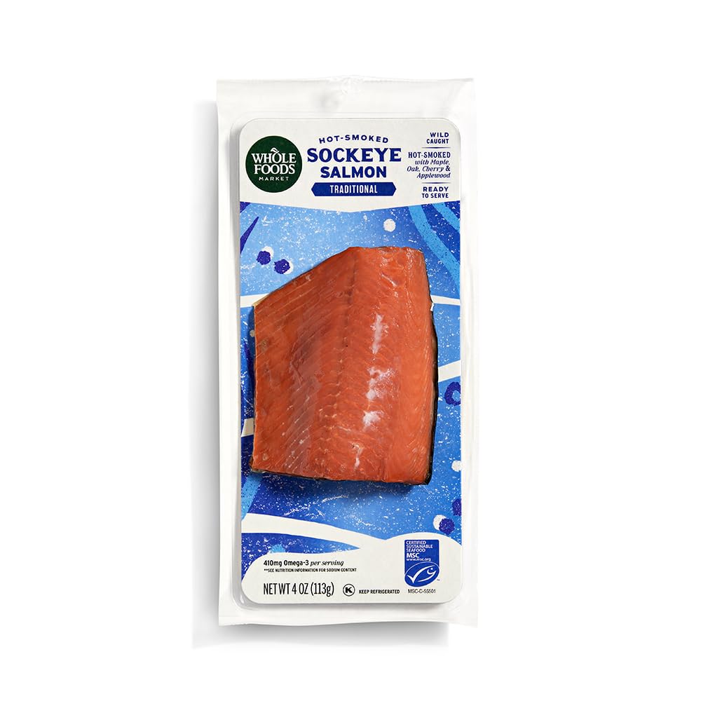 Whole Foods Market Hot Smoked Sockeye Salmon, 4 OZ