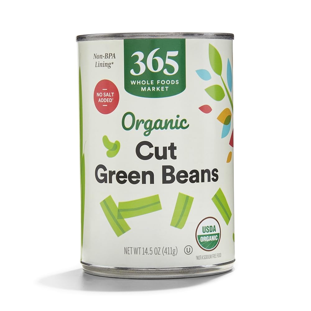 Organic Cut Green Beans, No Salt Added, 14.5 Ounce