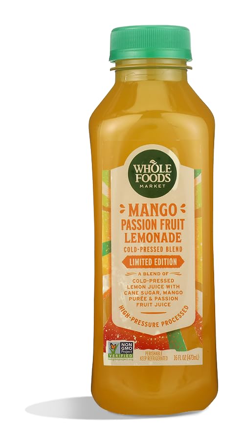 WHOLE FOODS MARKET Mango Passionfruit Lemonade, 16 FZ