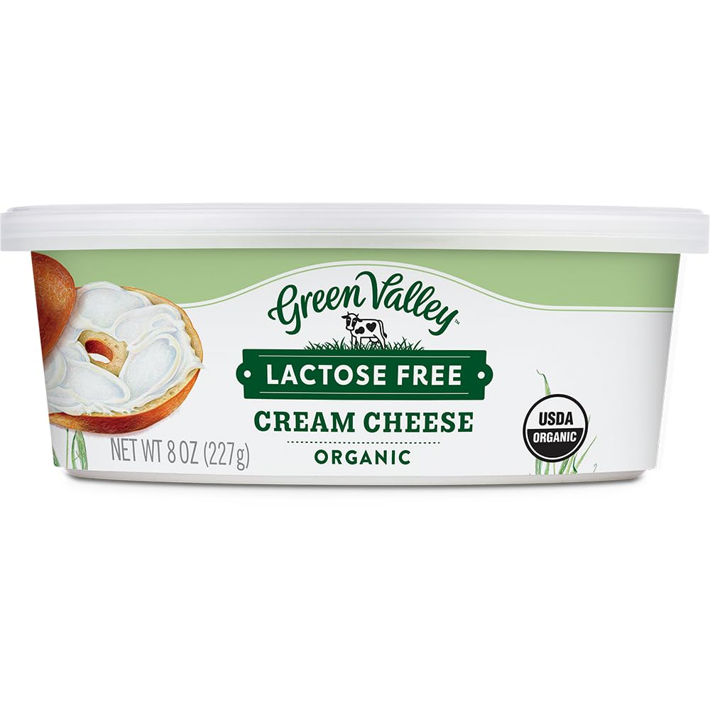 Green Valley Lactose Free Organic Cream Cheese, 8 Ounce tub