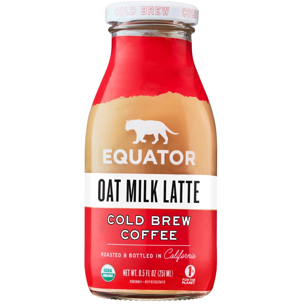 Equator Organic Oat Milk Latte Cold Brew Coffee, 8.5 fl oz