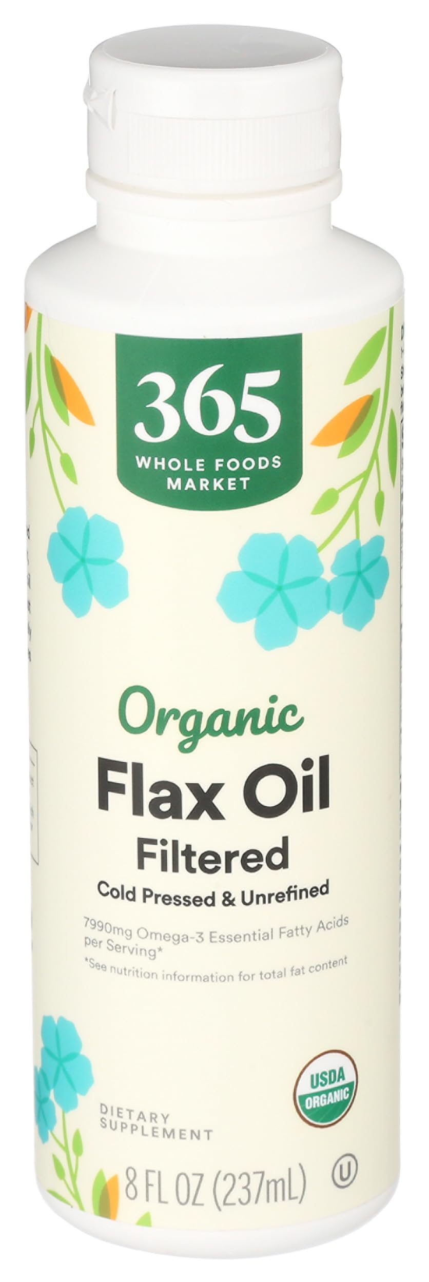 Flax Oil Filtered Organic, 8 fl oz