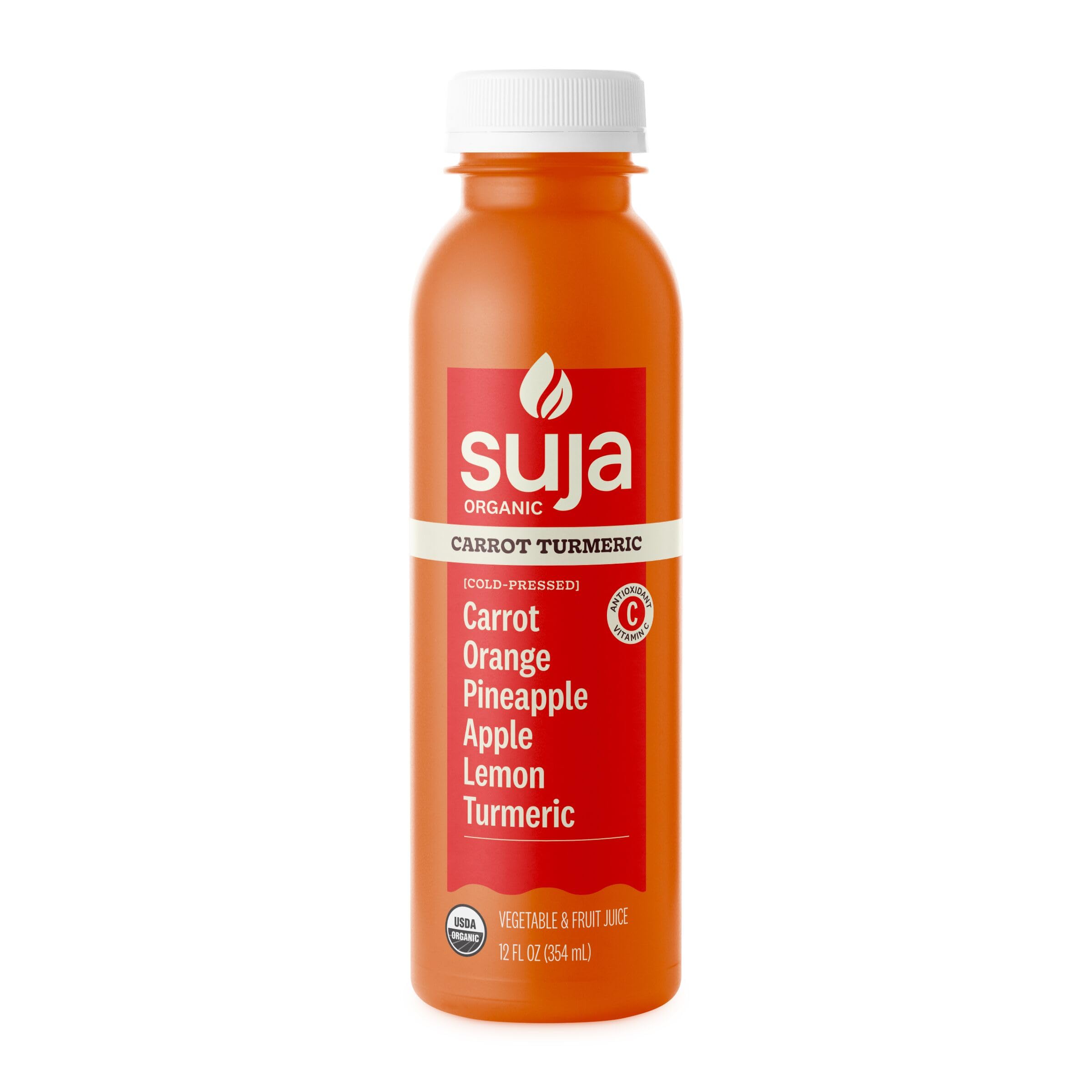 Suja Organic Carrot Turmeric Cold Pressed Juice Drink, 12 fl oz Bottle